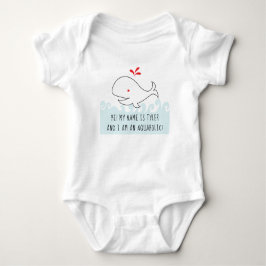 ICH BIN EIN AQUAHOLIC WALE Baby Jersey Bodysuit Strampler