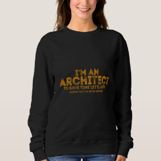 Ich bin ein Architekt, um die Zeit Retten, nehmen Sweatshirt