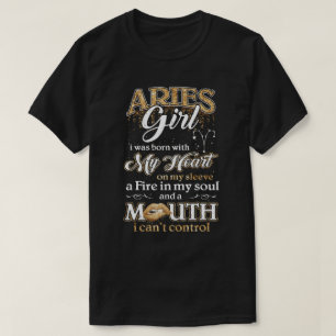 Ich bin ein Aries Girl Lipstick März April Funny T-Shirt
