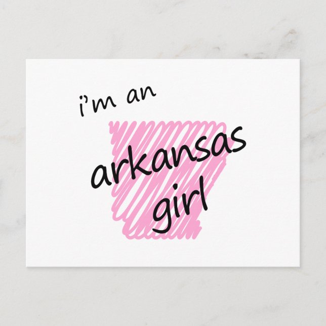 Ich bin ein Arkansas-Mädchen Postkarte (Vorderseite)