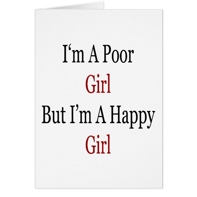 Ich bin ein armes Mädchen, aber ich bin ein (Vorne)