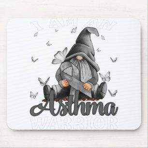 Ich bin ein Asthma Warrior Gray Awareness Ribbon Mousepad