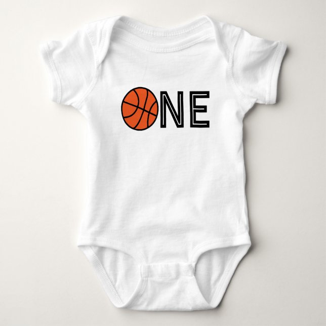 Ich bin ein Baby-Basketball-Shirt Baby Strampler (Vorderseite)