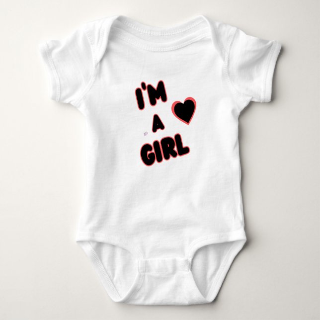 Ich bin ein Baby Bodysuit für Mädchen - erfreulich Baby Strampler (Vorderseite)