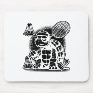 Ich bin ein Badminton Player Racket Shuttle Mousepad
