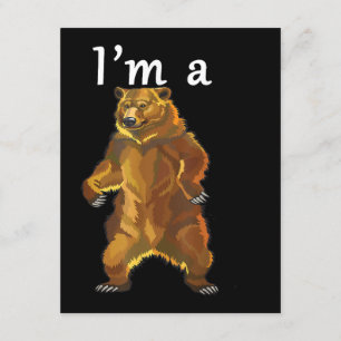 Ich bin ein Bärengrizzly und ein brauner Bär Begleitkarte