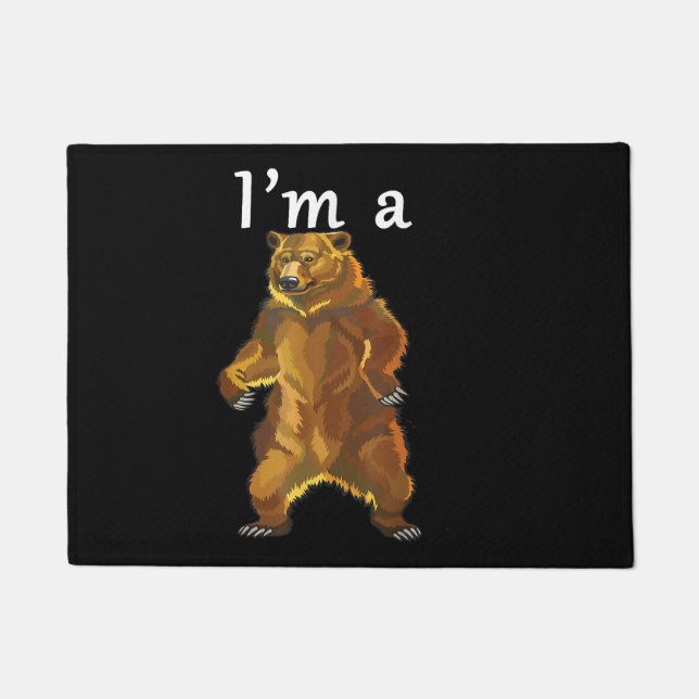 Ich bin ein Bärengrizzly und ein brauner Bär Fußmatte (Vorderseite)