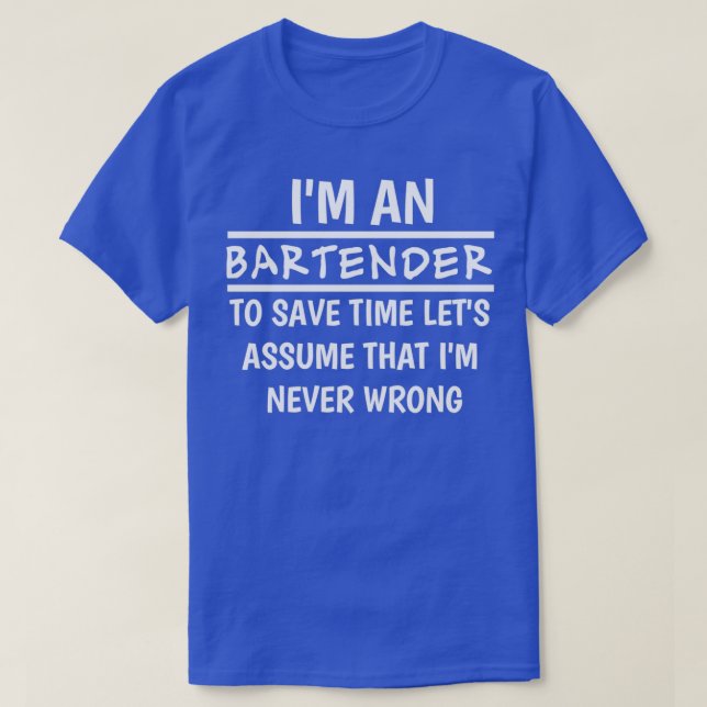 Ich bin ein Barkeeper T-Shirt (Design vorne)