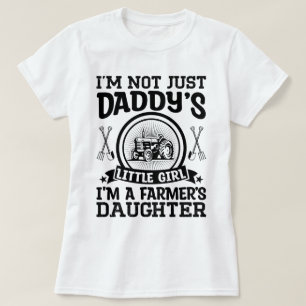 Ich bin ein Bauer Tochter Präsentieren Farmliebhab T-Shirt