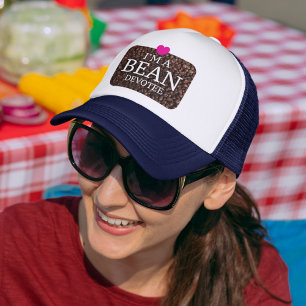 Ich bin ein Bean Devotee, Kaffee Print Trucker Hut Truckerkappe