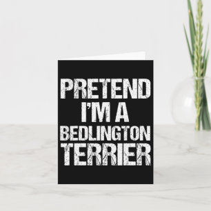 Ich bin ein Bedlington Terrier Funny Halloween Hun Karte