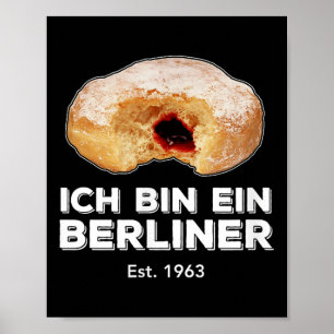 Ich bin Ein Berliner Rede Jelly Donut Wall Cold Poster
