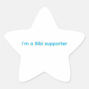 Ich bin ein Bibi-Anhänger Stern Aufkleber - Israel