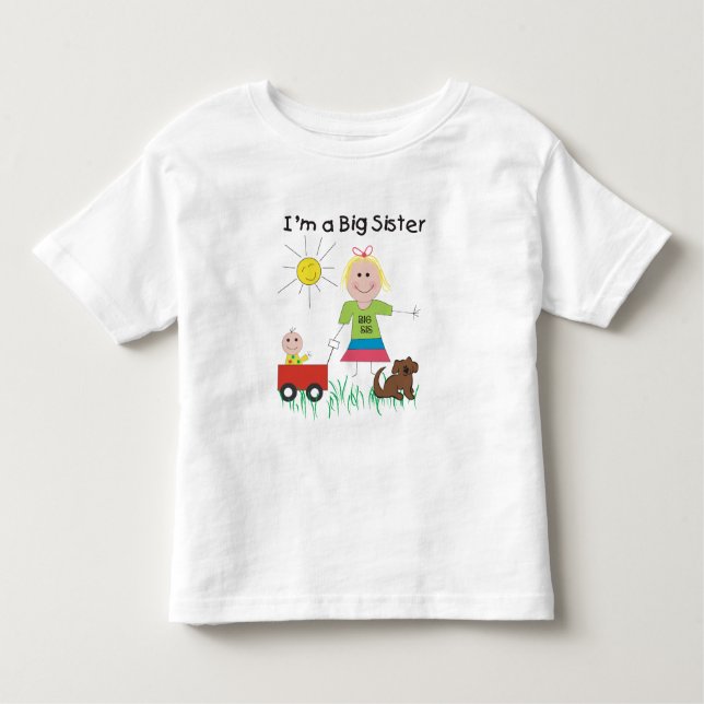 Ich bin ein Big Sister (Blond) T - Shirt (Vorderseite)