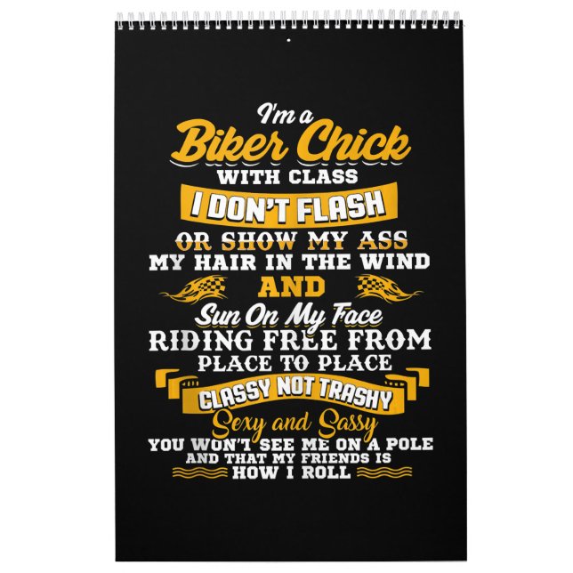 Ich bin ein Biker Chick Geschenk für Motorradliebh Kalender (Titelbild)