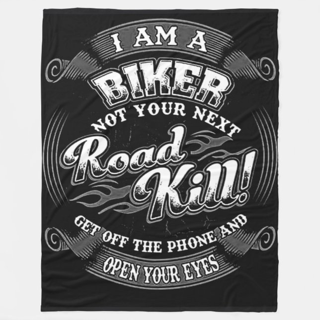 ICH BIN EIN BIKER FLEECEDECKE (Vorderseite)