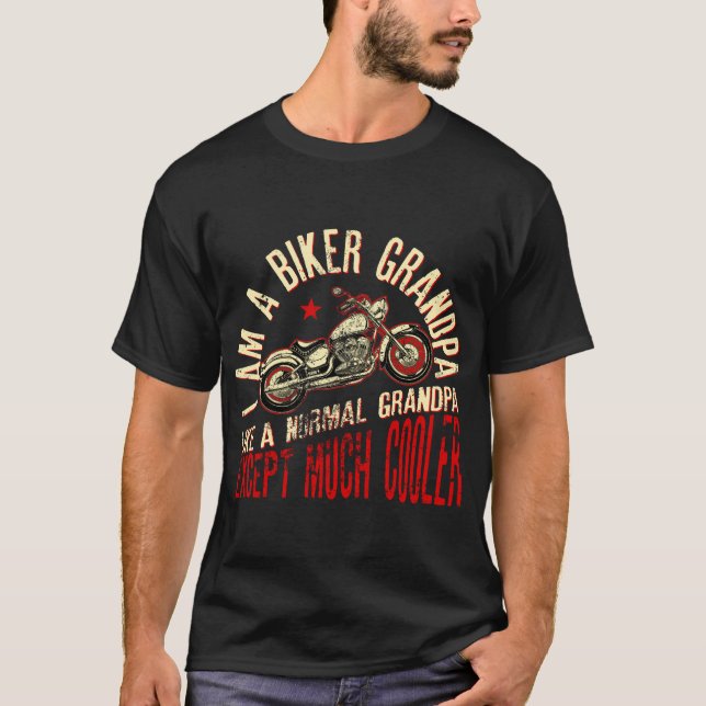 Ich bin ein Biker GrandPa drucken Funny Geschenk f T-Shirt (Vorderseite)