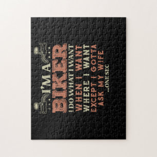 Ich bin ein Biker, ich mache, was ich will, lustig Puzzle