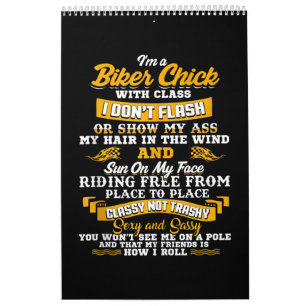 Ich bin ein Biker-Mädchen Geschenk für Motorradlie Kalender