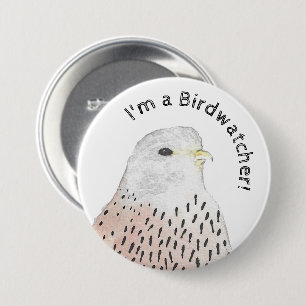 Ich bin ein Birdwatcher Kestrel Button