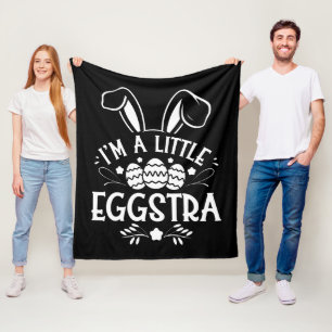 Ich bin ein bisschen eggstra lustiger Hase Osterha Fleecedecke