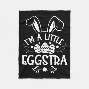 Ich bin ein bisschen eggstra lustiger Hase Ostern Fleecedecke