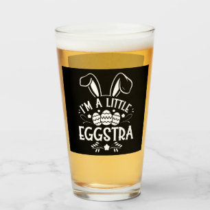 Ich bin ein bisschen eggstra lustiger Hase Ostern Glas
