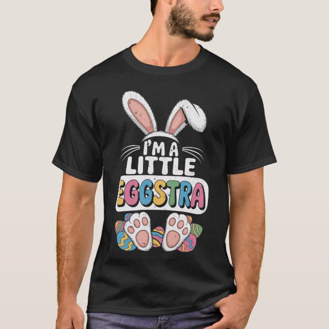 Ich bin ein bisschen eggstra süßer Osterhase T-Shirt (Vorderseite)