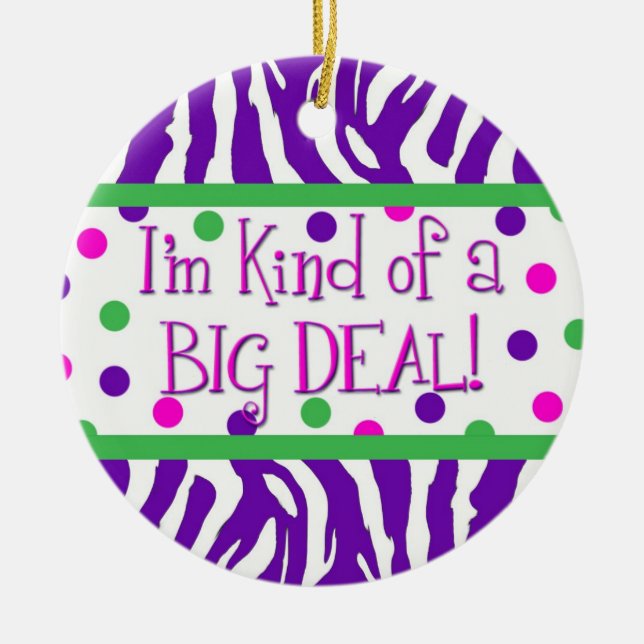 Ich bin ein bisschen eine Sache-Verzierung Keramikornament (Vorne)