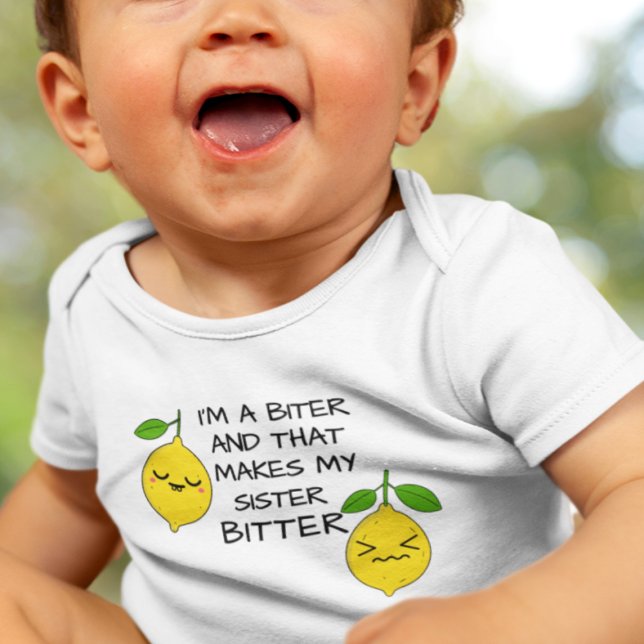 Ich bin ein Biter - zwei Zitronen Baby Strampler (Von Creator hochgeladen)