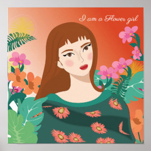 Ich bin ein Blumenmädchen Poster