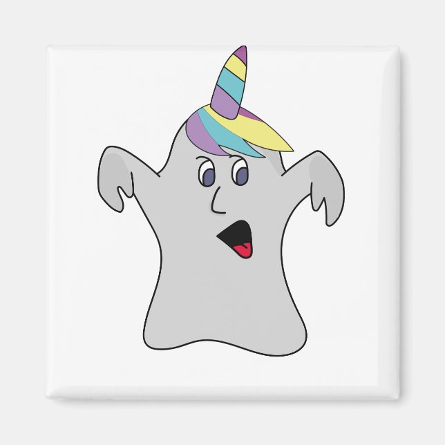 Ich bin ein Boonicorn Niedlich Ghost Unicorn Magnet (Vorne)