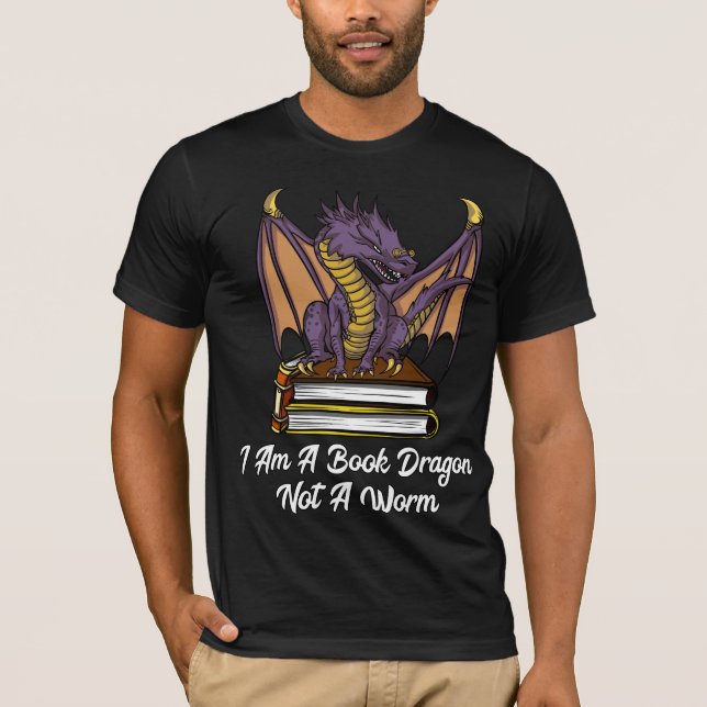 Ich bin ein Buch-Drache nicht ein T-Shirt (Vorderseite)