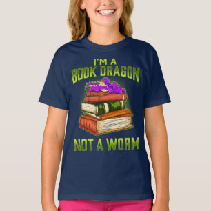 Ich bin ein Buch-Drache nicht ein Wurm T-Shirt