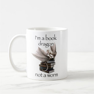 Ich bin ein Buchdrache, kein Wurm Kaffeetasse