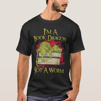 Ich bin ein Buchdrache kein Wurm lustige Zitate Sp T-Shirt