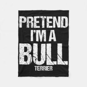 Ich bin ein Bull Terrier Funny Halloween-Hundekost Fleecedecke