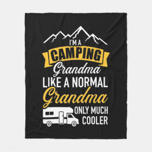 Ich bin ein Camping Oma Fleecedecke