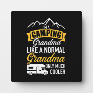 Ich bin ein Camping Oma Fotoplatte