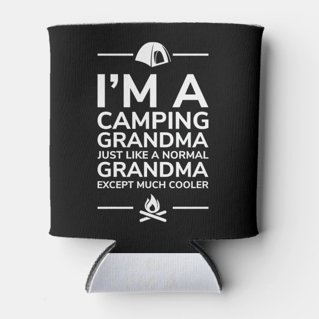 Ich bin ein Camping Oma - Geschenkidee Dosenkühler (Vorderseite)