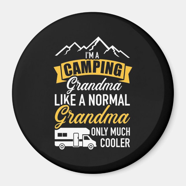 Ich bin ein Camping Oma Magnet (Vorne)