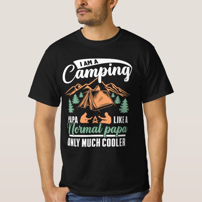 Ich bin ein Camping Papa Vater Mens Funny Camping  T-Shirt (Vorderseite)