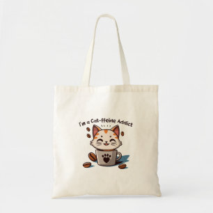 Ich bin ein Cat-ffeine-Süchtiger Tragetasche