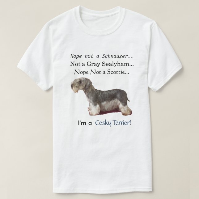 Ich bin ein Cesky Terrier T-Shirt (Design vorne)