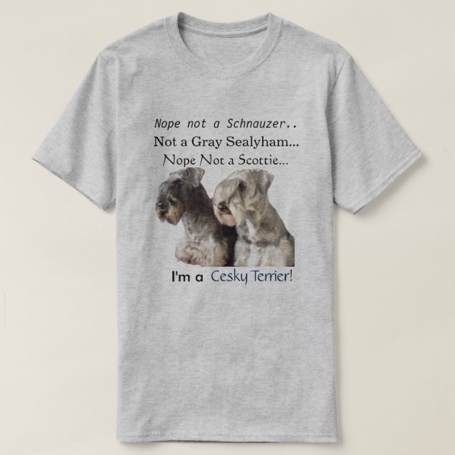 Ich bin ein Cesky Terrier T-Shirt (Design vorne)