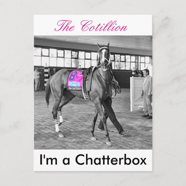 Ich bin ein Chatterbox Postkarte (Vorderseite)