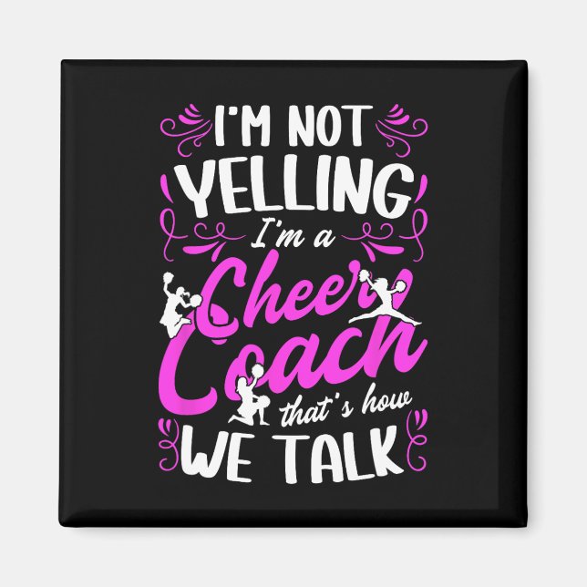 Ich bin ein Cheer Coach Cheerleading Coach Cheerle Magnet (Vorne)