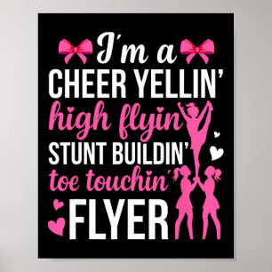 Ich bin ein Cheer Flyer Cheerleading Flyer Cheerle Poster