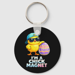 Ich bin ein Chick Magnet Lustiger Ostern Chick Pun Schlüsselanhänger