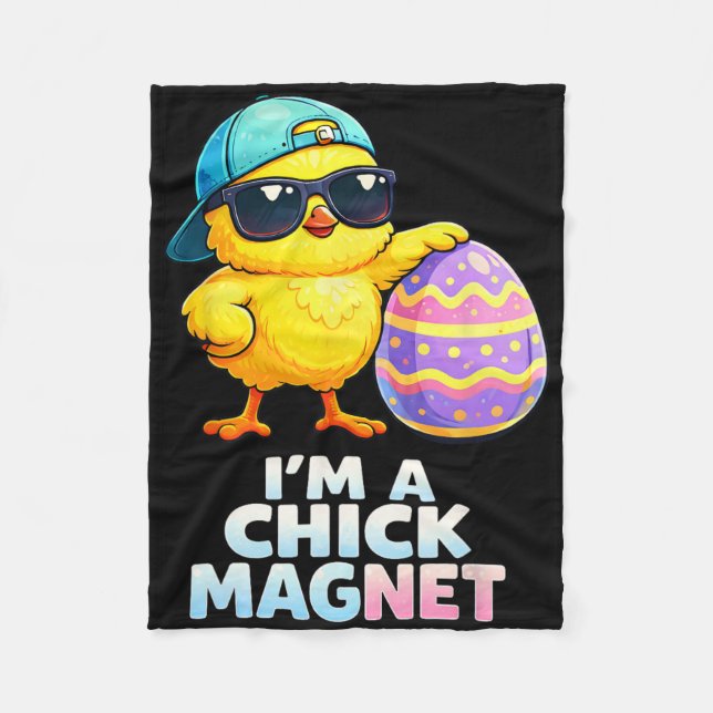Ich bin ein Chick-Magnet Lustiger Ostern-Chick-Spr Fleecedecke (Vorderseite)
